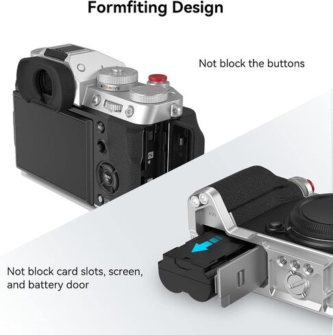 SmallRig X-T5 Handgrip L-Shape Grip for FUJIFILM X-T5 Camera, Built-in Quick Release Plate for Arca, Silicone Side Handle, Shutter Button, Lightweight and Comfort - 4136 in Saudi Arabia