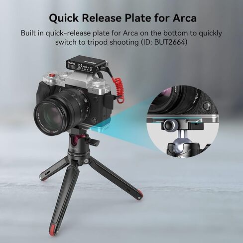 SmallRig X-T5 Handgrip L-Shape Grip for FUJIFILM X-T5 Camera, Built-in Quick Release Plate for Arca, Silicone Side Handle, Shutter Button, Lightweight and Comfort - 4136 in Saudi Arabia