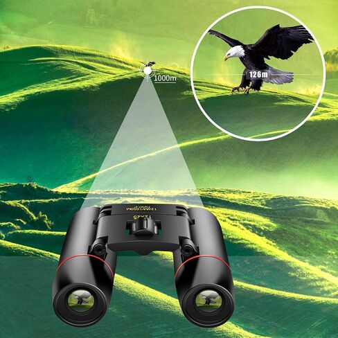 POLDR 12X25 Small Pocket Binoculars Compact Adults,Mini Kids Binoculars Boys for Bird Watching,Concert Theater Opera in Saudi Arabia