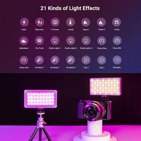 P96L RGB Video Light by SmallRig, Portable Metal LED Camera Light, 2500-8000K, 21 Effects, CRI 96+, OLED Display, Photo and Video Lighting, Long Battery Life, Fits Phone and Camera - 3489B in Saudi Arabia