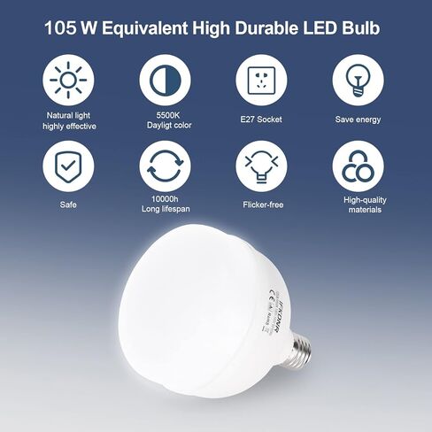 مجموعة إضاءة سوفت بوكس، IFKDNR 105 وات LED إضاءة التصوير الفوتوغرافي المستمر 20 بوصة × 28 بوصة سوفت بوكس ​​5500 كيلو 110 فولت - 240 فولت تيار متردد لمبات ضوء الاستوديو لتسجيل الفيديو والصور الفوتوغرافية مع مقبس E27 in Kuwait