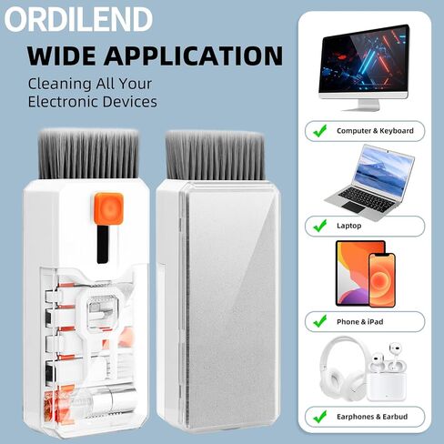 Ordilend Keyboard Cleaning Kit Laptop Cleaner, All-in-One Computer Cleaning Brush Tool, Multi-Function PC Accessories Electronic Cleaner for iPad iPhone Pro Earbuds Camera Monitor with Patent, SkyBlue in Saudi Arabia