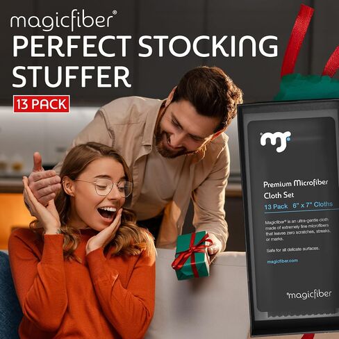 MagicFiber Microfiber Cleaning Cloth, Glasses Cleaner, Eyeglass Wipes, 30pk | Clean Eye Glasses, Lenses, Screens, Cameras, Sunglasses, Watches, Electronics, & More in Saudi Arabia