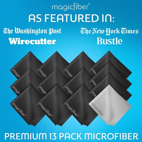MagicFiber Microfiber Cleaning Cloth, Glasses Cleaner, Eyeglass Wipes, 30pk | Clean Eye Glasses, Lenses, Screens, Cameras, Sunglasses, Watches, Electronics, & More in Saudi Arabia