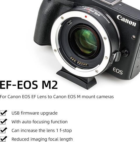 VILTROX EF-EOS M2 Speed Booster 0.71x Canon EF Lens to EF-M Mount Speedbooster for Canon m50 ii m6 ii m200 m50 m6 m5 in Saudi Arabia
