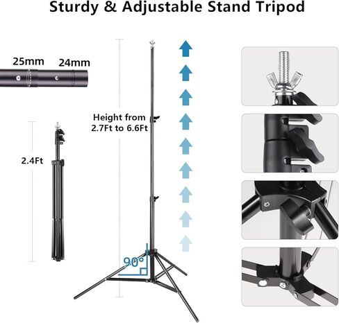 Backdrop Stand 6.5x10ft, Photo Video Studio Adjustable Backdrop Stand for Parties, Wedding, Photography, Advertising Display in Saudi Arabia
