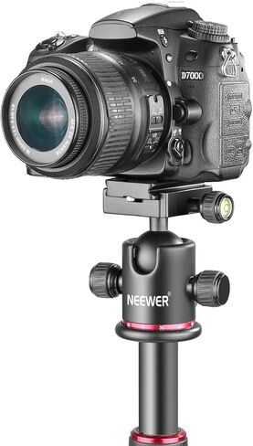 NEEWER 36MM Tripod Ball Head 360° Panoramic Metal with Arca Type Quick Release Plate, 1/4" Screw 3/8" Thread Mount, Max Load 17.6lb/8kg, Tripod Head for Monopod, Slider, DSLR Camera, Camcorder (Red) in Saudi Arabia