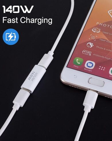 90 Degree Right Angle USB C Adapter, 40Gbps 140W 90 Degree USB C Male to Female Connector Extender Suitable for 8K@60Hz for MacBook, iMac, iPad, Tablet, Phones and More. (4 Pack) in Saudi Arabia