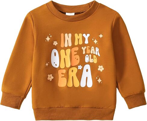 Baby Girl First Birthday Outfit 1st Birthday Sweatshirt in My One Year Old Era Pullover Top in Saudi Arabia