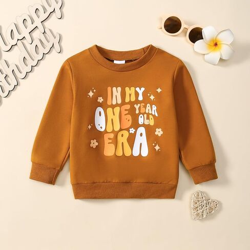 Baby Girl First Birthday Outfit 1st Birthday Sweatshirt in My One Year Old Era Pullover Top in Saudi Arabia