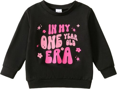 Baby Girl First Birthday Outfit 1st Birthday Sweatshirt in My One Year Old Era Pullover Top in Saudi Arabia