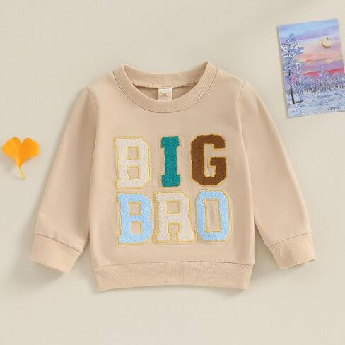 Twopumpkin Baby Toddler Girl Boy Sweatshirt/Romper Long Sleeve Sister Brother Matching Outfit Newborn Clothes in Kuwait