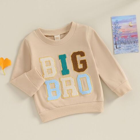 Twopumpkin Baby Toddler Girl Boy Sweatshirt/Romper Long Sleeve Sister Brother Matching Outfit Newborn Clothes in Kuwait