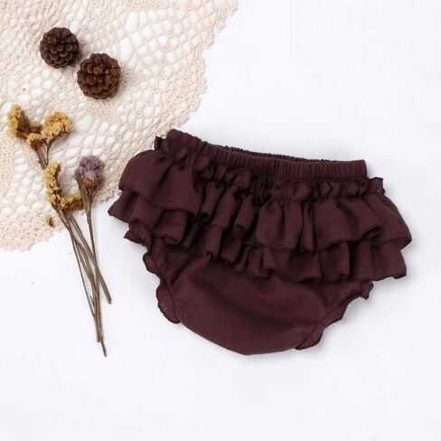 Newborn Infant Baby Girl Cotton Bloomers and Bows Toddlers Ruffle Shorts Diaper Covers Headband Set in Saudi Arabia