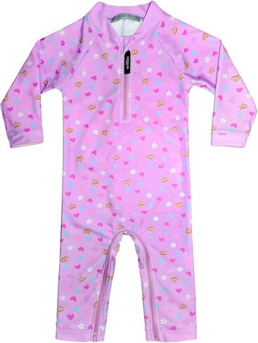 weVSwe Baby Girl Toddler Rash Guard Swimsuit Sun Protection Beachwear Zipper Bathing Suit 0-3 Years in Kuwait