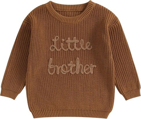Big Brother Little Brother Matching Outfits Toddler Baby Boy | Knit Sweater Romper, Fall Winter Clothes in Saudi Arabia