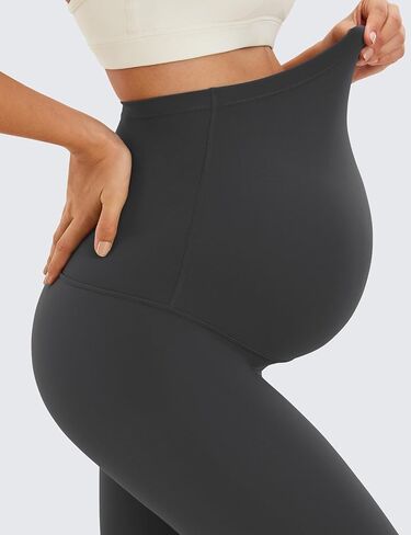 CRZ YOGA Womens Butterluxe Maternity Leggings Over The Belly 25" - Buttery Soft Workout Activewear Yoga Pregnancy Pants in Saudi Arabia