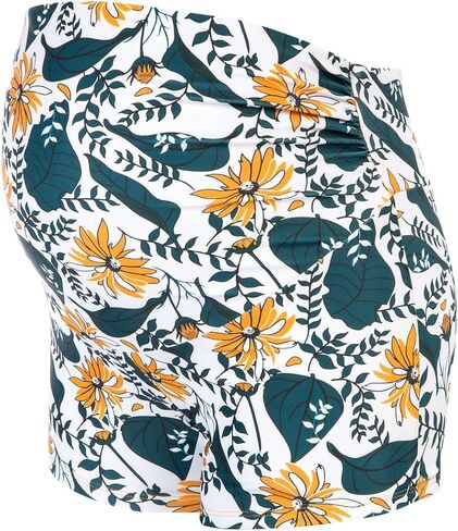 Maacie Maternity Athletic Tankini Swimsuits Two Piece Floral Print Ruched Tops with Shorts in Saudi Arabia