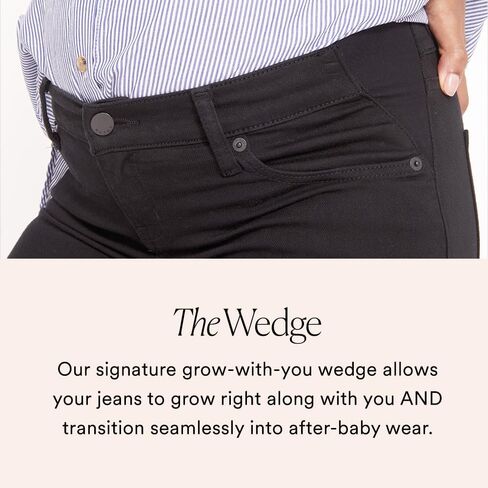 HATCH Slim Maternity Jeans - Under The Belly Pregnancy Jeans That Grow with You - Recycled Stretch Cotton Denim in Kuwait