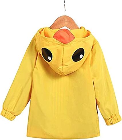 CM C&M WODRO Toddler Baby Boy Girl Duck Rain Jacket Cute Cartoon Animal Raincoat Hoodie Kids Coat Fall Winter School Outfit in Saudi Arabia