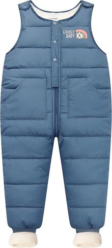 Happy Cherry Boys' Toddler Classic Snow Bib Ski Snowsuit, Invisible Zipper Leg Openings for Diaper Changes 6 Months-4 Years in Kuwait