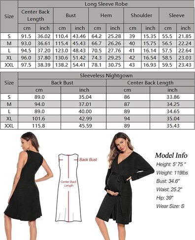 SWOMOG Women Maternity Nursing Gown and Robe Set 3 in 1 Labor Delivery Nursing Nightgown for Breastfeeding Hospital Bathrobe in Saudi Arabia