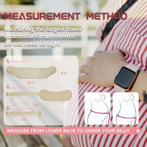 Maternity Belly Band for Pregnant Women, Maternity Belt, Pregnancy Belly Support Band for Abdomen,Breathable and Adjustable Belly Brace, Relieve Waist and Back Pain (Large) in Saudi Arabia