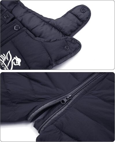 Happy Cherry Boys' Toddler Classic Snow Bib Ski Snowsuit, Invisible Zipper Leg Openings for Diaper Changes 6 Months-4 Years in Kuwait