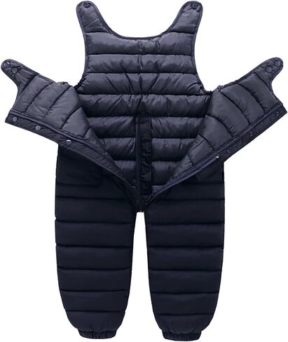 Happy Cherry Boys' Toddler Classic Snow Bib Ski Snowsuit, Invisible Zipper Leg Openings for Diaper Changes 6 Months-4 Years in Kuwait