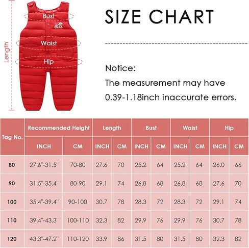 Happy Cherry Boys' Toddler Classic Snow Bib Ski Snowsuit, Invisible Zipper Leg Openings for Diaper Changes 6 Months-4 Years in Kuwait