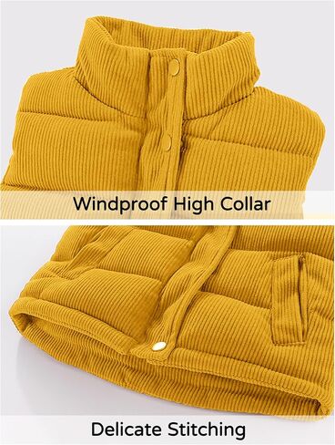 Happy Cherry Corduroy Vest for Toddler Baby Sleeveless Winter Jacket Stand Collar Thick Warm Coat 1-10Y in Saudi Arabia