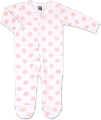 ملابس نوم للأطفال من The Peanutshell للفتيات، بيجامة بأقدام للفتيات حديثي الولادة حتى 9 أشهر، ملابس زهرية وردية للأطفال، عبوة من 3 قطع in Kuwait