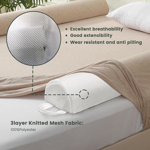 2 Packs Mesh Fabric Bed Bumpers for Toddlers Foam Safety Bed Rail for Kids Baby Bed Bumper with Breathable and Washable Cover fits Twin, Full, Queen, King Size Beds in Saudi Arabia