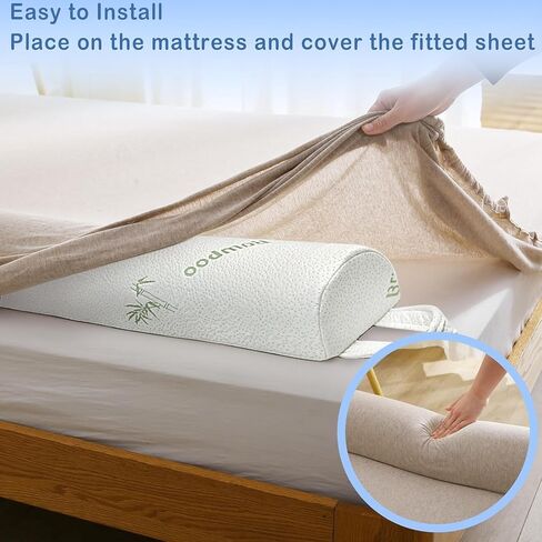 2 Packs Mesh Fabric Bed Bumpers for Toddlers Foam Safety Bed Rail for Kids Baby Bed Bumper with Breathable and Washable Cover fits Twin, Full, Queen, King Size Beds in Saudi Arabia
