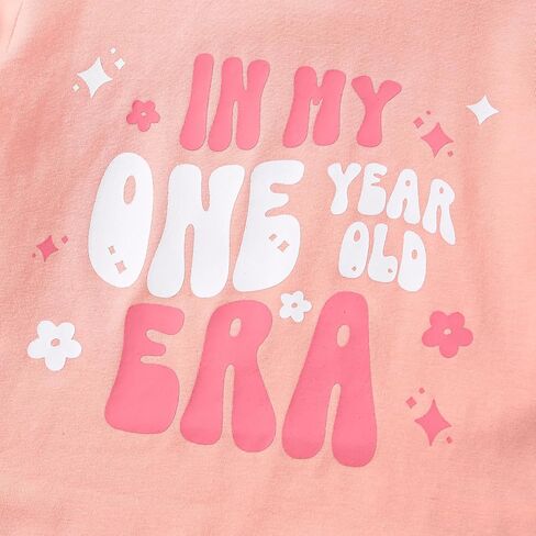 قميص عيد الميلاد الأول للفتيات الصغيرات في قميص عيد الميلاد الأول في My One Year Old Era Top in Kuwait