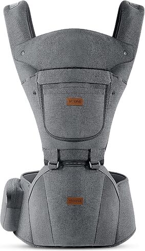 Baby Carrier with Hip Seat, Baby Carrier Newborn to Toddler, 6-in-1 Ways to Carry, All Seasons, Adjustable Baby Holder Carrier for Breastfeeding (Black） in Saudi Arabia