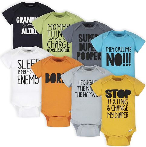 Onesies Brand unisex-baby 8-pack Short Sleeve Mix & Match Bodysuits in Saudi Arabia