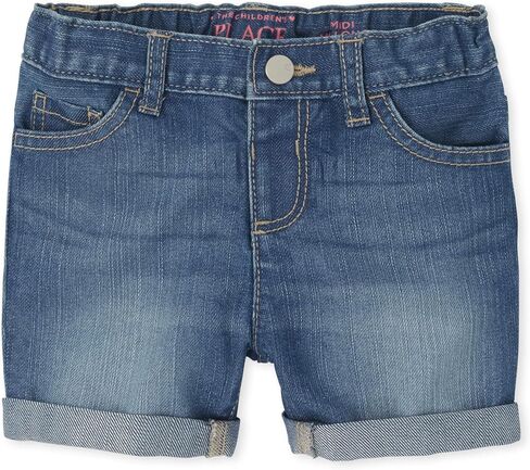 The Children's Place Baby Girls' and Toddler Jean Midi Shorts in Saudi Arabia