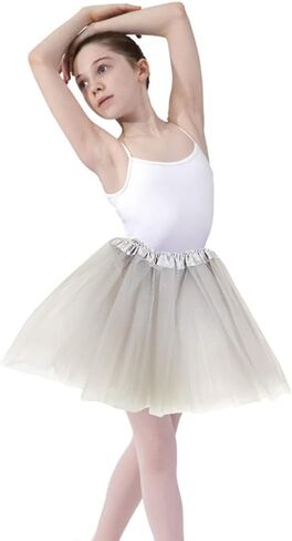 Girl Tutu Skirt, 3-Layer Tulle Princess Ballet Dress Baby Skirt Dress Up Princess Dance Party for 3-10 Years Old in Saudi Arabia