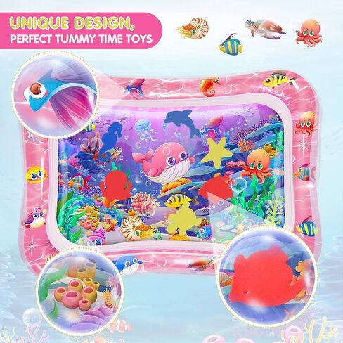 Infinno Inflatable Tummy Time Mat Premium Baby Water Play Mat for Infants and Toddlers Baby Toys for 3 to 24 Months, Strengthen Your Baby's Muscles, Portable in Kuwait
