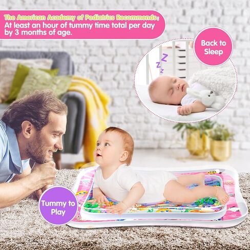 Infinno Inflatable Tummy Time Mat Premium Baby Water Play Mat for Infants and Toddlers Baby Toys for 3 to 24 Months, Strengthen Your Baby's Muscles, Portable in Kuwait