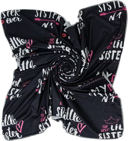 Galabloomer Receiving Blanket Headband Set Flower Print Baby Swaddle Receiving Blankets… (Navy Blue Rose) in Kuwait