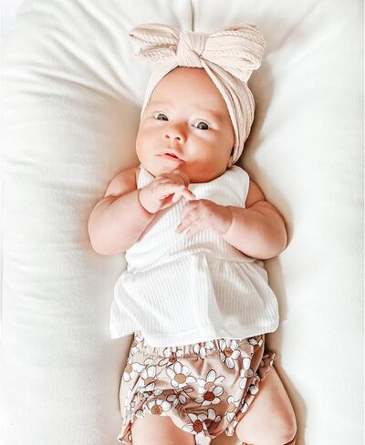 Niceye Handmade Baby Headbands Soft Stretchy Nylon Hair Bands with Bows for Newborn Infant Baby Toddler Girls- Pack of 6 in Kuwait