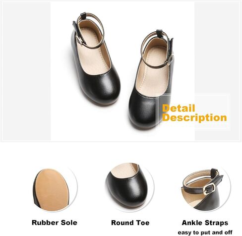 Otter MOMO Toddler/Little Girls Mary Jane Ballerina Flats Shoes Slip-on School Party Dress Shoes in Saudi Arabia