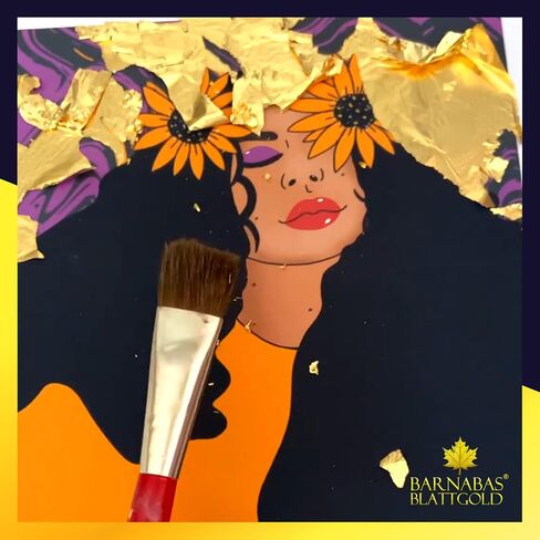 Barnabas Blattgold: 23.75K Gold Leaf Transfer Sheets [25 Sheets, 3.4 inch] - aka Gold Foil Sheets, Real Gold Leaf Sheets for Painting, Gold Leaf Sheets for Craft, Gold Leaf foil Sheets in Saudi Arabia