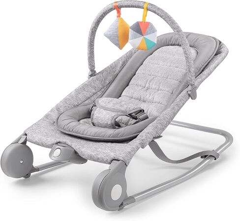 Summer Infant 2-in-1 Bouncer & Rocker Duo (Gray and Teal) Convenient and Portable Rocker and Bouncer for Babies Includes Soft Toys and Soothing Vibrations in Kuwait