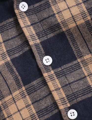 Fuermos Toddler Baby Boys Clothes Flannel Lattice Button Down Hooded Tops +Pants Boys Fall Winter Outfits in Kuwait