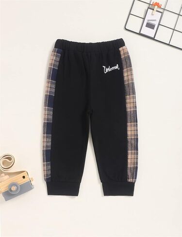 Fuermos Toddler Baby Boys Clothes Flannel Lattice Button Down Hooded Tops +Pants Boys Fall Winter Outfits in Kuwait