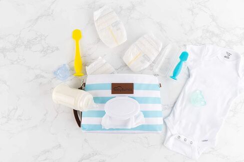 Bumco Diaper Clutch - Portable Wipes Dispenser & Baby Travel Essential, Airtight Baby Wipes Dispenser, Refillable Wipes Container, Travel Baby Essentials, Baby Wipe Dispenser, Diaper Bag Purse in Saudi Arabia