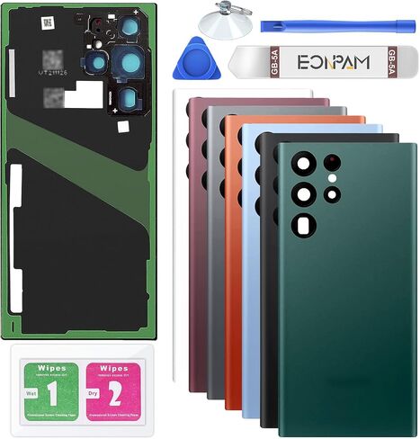 Back Cover Glass for Samsung Galaxy S22 5G S901 Black in Saudi Arabia